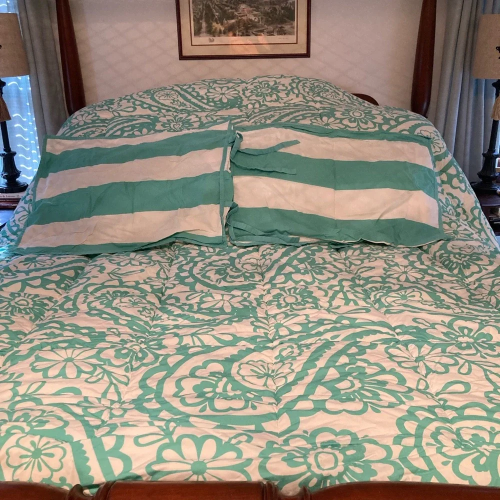GUC Pottery Barn Teen Reversible Full Comforter/2 Shams